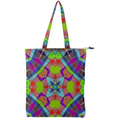 Farbenpracht Kaleidoscope Pattern Double Zip Up Tote Bag
