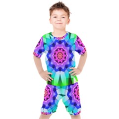 Ornament Kaleidoscope Kids  Tee And Shorts Set