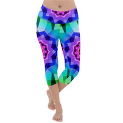 Ornament Kaleidoscope Lightweight Velour Capri Yoga Leggings