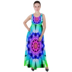 Ornament Kaleidoscope Empire Waist Velour Maxi Dress