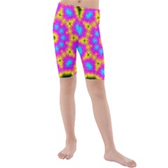 Background Fractal Structure Kids  Mid Length Swim Shorts by Pakrebo