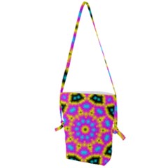 Background Fractal Structure Folding Shoulder Bag