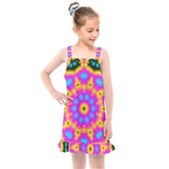 Background Fractal Structure Kids  Overall Dress