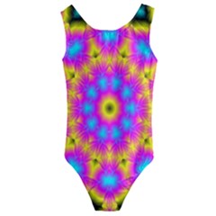 Background Fractal Structure Kids  Cut-out Back One Piece Swimsuit