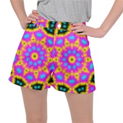 Background Fractal Structure Stretch Ripstop Shorts