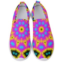 Background Fractal Structure Men s Slip On Sneakers