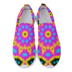 Background Fractal Structure Women s Slip On Sneakers