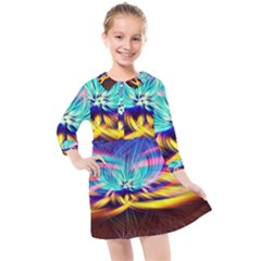 Colorful Chakra Lsd Spirituality Kids  Quarter Sleeve Shirt Dress