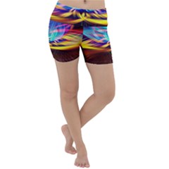 Colorful Chakra Lsd Spirituality Lightweight Velour Yoga Shorts