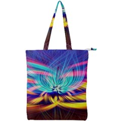 Colorful Chakra Lsd Spirituality Double Zip Up Tote Bag