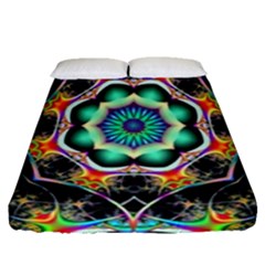 Fractal Chaos Symmetry Psychedelic Fitted Sheet (queen Size)