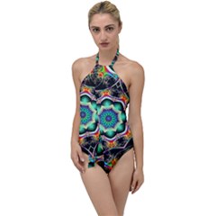 Fractal Chaos Symmetry Psychedelic Go With The Flow One Piece Swimsuit