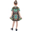 Fractal Chaos Symmetry Psychedelic Kids  Sailor Dress View2