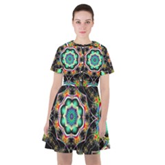 Fractal Chaos Symmetry Psychedelic Sailor Dress