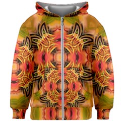 Fractals Graphic Fantasy Colorful Kids  Zipper Hoodie Without Drawstring
