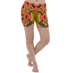 Fractals Graphic Fantasy Colorful Lightweight Velour Yoga Shorts