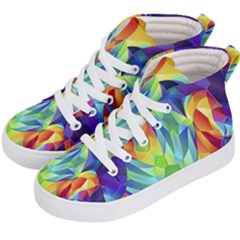 Modern Art Fractal Background Kids  Hi-top Skate Sneakers by Pakrebo