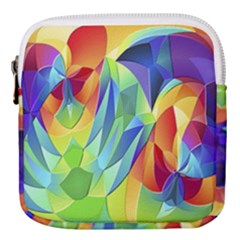 Modern Art Fractal Background Mini Square Pouch