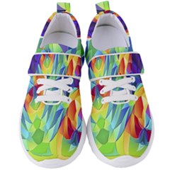 Modern Art Fractal Background Women s Velcro Strap Shoes