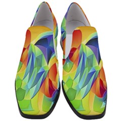 Modern Art Fractal Background Slip On Heel Loafers