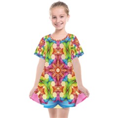 Pattern Tile Background Image Deco Kids  Smock Dress