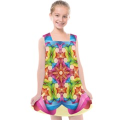 Pattern Tile Background Image Deco Kids  Cross Back Dress