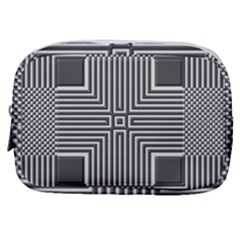 Construction Background Geometric Make Up Pouch (small)