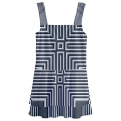 Construction Background Geometric Kids  Layered Skirt Swimsuit