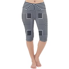 Construction Background Geometric Lightweight Velour Cropped Yoga Leggings