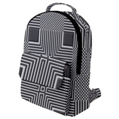 Construction Background Geometric Flap Pocket Backpack (small)