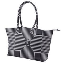 Construction Background Geometric Canvas Shoulder Bag