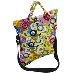 Pattern Background Abstract Color Fold Over Handle Tote Bag