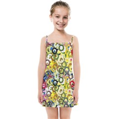 Pattern Background Abstract Color Kids  Summer Sun Dress