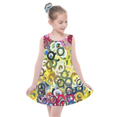 Pattern Background Abstract Color Kids  Summer Dress