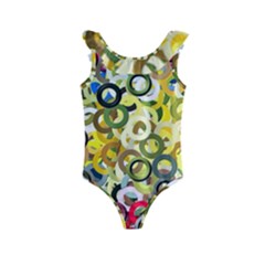 Pattern Background Abstract Color Kids  Frill Swimsuit