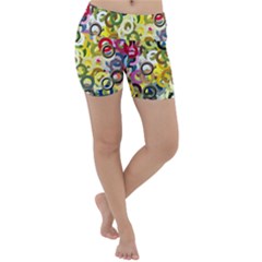 Pattern Background Abstract Color Lightweight Velour Yoga Shorts