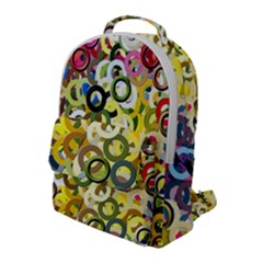 Pattern Background Abstract Color Flap Pocket Backpack (large)