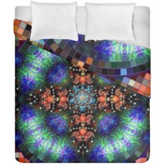 Mosaic Kaleidoscope Form Pattern Duvet Cover Double Side (california King Size)