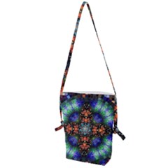 Mosaic Kaleidoscope Form Pattern Folding Shoulder Bag