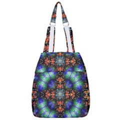 Mosaic Kaleidoscope Form Pattern Center Zip Backpack