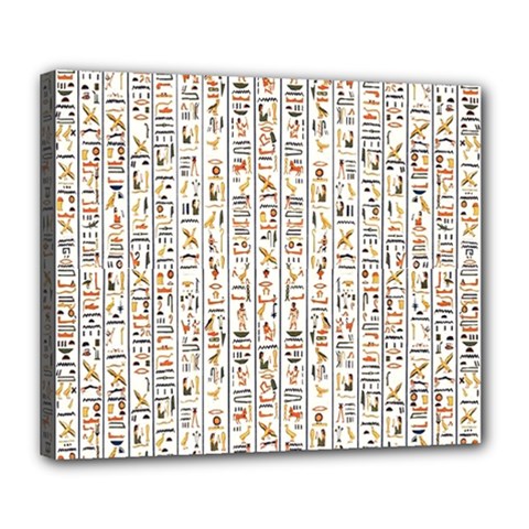 Egyptian Hieroglyphs Deluxe Canvas 24  X 20  (stretched) by ArtworkByPatrick