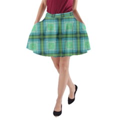 Background Pattern Structure A-line Pocket Skirt