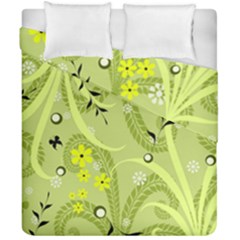 Seamless Pattern Green Garden Duvet Cover Double Side (california King Size)