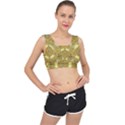 Pattern Background Gold Golden V-Back Sports Bra View1