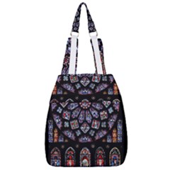 Rosette Cathedral Center Zip Backpack by Pakrebo