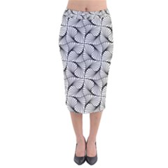 Abstract Seamless Pattern Velvet Midi Pencil Skirt by Pakrebo