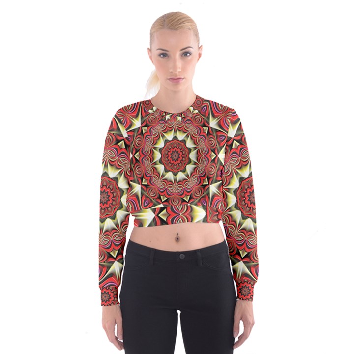 Farbenpracht Kaleidoscope Arts Cropped Sweatshirt