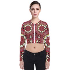 Farbenpracht Kaleidoscope Arts Long Sleeve Zip Up Bomber Jacket by Pakrebo