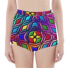 Background Structure Texture High-waisted Bikini Bottoms