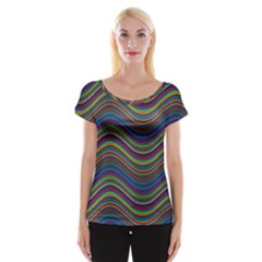 Decorative Ornamental Abstract Cap Sleeve Top